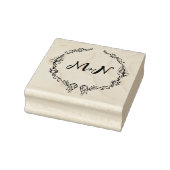 Romantische Monogram Bruiloft Rubberstempel (Stempel)