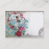 ROMANTISCHE MONOGRAM, goudmetallisch papier Visitekaartje (Achterkant)