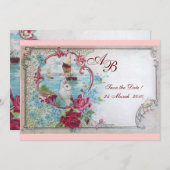 ROMANTISCHE  MONOGRAM KAART (Voorkant / Achterkant)