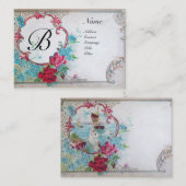 ROMANTISCHE MONOGRAM VISITEKAARTJE (Voorkant / Achterkant)