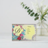 ROMANTISCHE MONOGRAM VISITEKAARTJE (Staand voorkant)