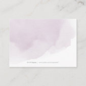 Romantische Moody pruim kalligrafie bruiloft invoe Informatiekaartje (Achterkant)