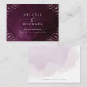 Romantische Moody pruim kalligrafie bruiloft invoe Informatiekaartje (Voorkant / Achterkant)