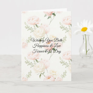 Romantische mooie blos crème bloemen bruiloft kaart