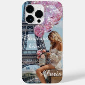 Romantische mooie Girl Eiffeltoren Case-Mate iPhone Case (Achterkant)
