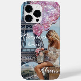 Romantische mooie Girl Eiffeltoren Case-Mate iPhone 14 Pro Max Hoesje