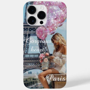 Romantische mooie Girl Eiffeltoren Case-Mate iPhone 14 Pro Max Hoesje