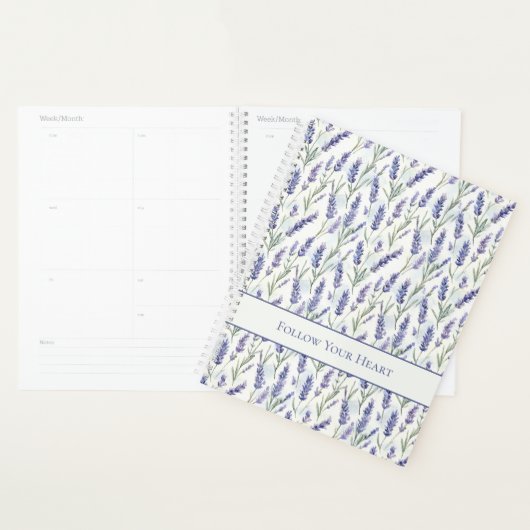 Romantische mooie lavendel paarse bloemen planner (Display)