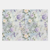 Romantische mooie lavendel witte bloemen inpakpapier vel (Voorkant 3)