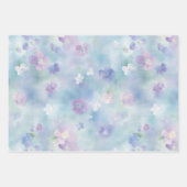 Romantische mooie lavendel witte bloemen inpakpapier vel (Voorkant)