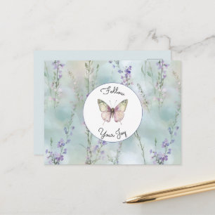 Romantische mooie lavendelbloemen briefkaart
