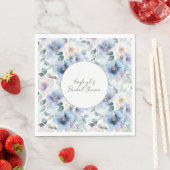 Romantische mooie lavendelbloemen bruidsdouche servet (Insitu)