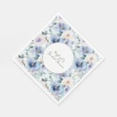 Romantische mooie lavendelbloemen bruidsdouche servet (Hoek)