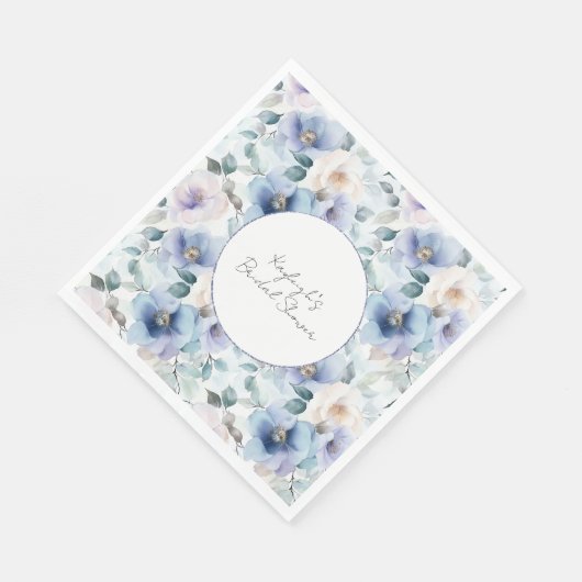 Romantische mooie lavendelbloemen bruidsdouche servet (Hoek)