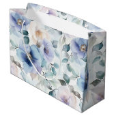 Romantische mooie lavendelbloemen bruidsuitnodigin groot cadeauzakje (Achterkant Gekanteld)