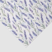 Romantische mooie lavendelbloemen bruidsuitnodigin tissuepapier (Detail)