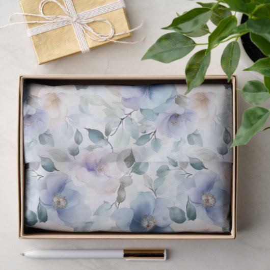 Romantische mooie lavendelbloemen bruiloftsuitnodi tissuepapier (Geschenk)