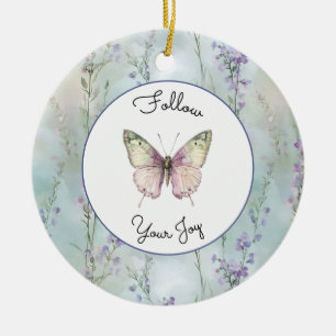 Romantische mooie lavendelbloemen keramisch ornament