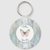 Romantische mooie lavendelbloemen sleutelhanger (Voorkant)
