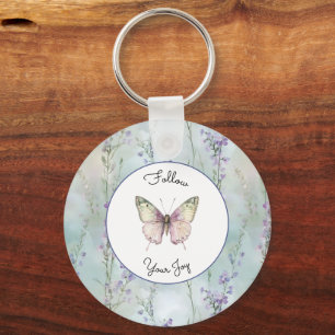 Romantische mooie lavendelbloemen sleutelhanger