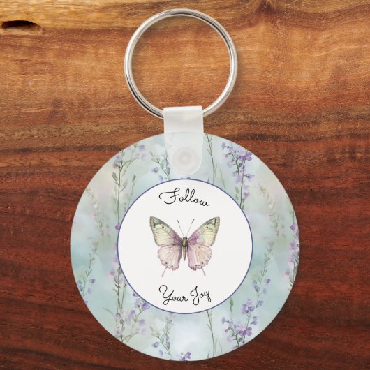 Romantische mooie lavendelbloemen sleutelhanger (Voorkant)