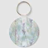 Romantische mooie lavendelbloemen sleutelhanger (Achterkant)