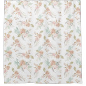 romantische mooie waterverf bloemen douchegordijn (Voorkant)