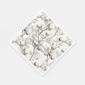 Romantische mooie witte bloeiende boom bruiloft servet (Hoek)