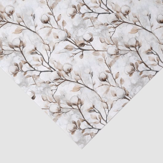 Romantische mooie witte bloeiende boom bruiloft tissuepapier (Detail)