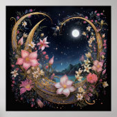 Romantische Moonlight Garden Poster (Voorkant)