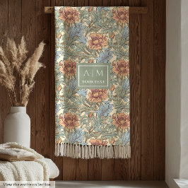 Romantische Morris stijl pastel kleuren gooien dek Fleece Deken