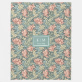 Romantische Morris stijl pimpernel gepersonaliseer Fleece Deken (Voorkant)