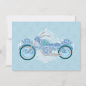 Romantische motorhuwelijksuitnodiging RSVP kaart (Voorkant)