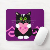 Romantische mousepad met kat muismat (Met muis)
