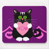Romantische mousepad met kat muismat (Voorkant)