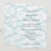 Romantische Munt Witte Bloemen Huwelijk Kaart (Voorkant / Achterkant)