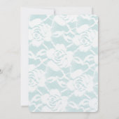 Romantische Munt Witte Rozen Bloemen Vrijgezellenf Kaart (Achterkant)