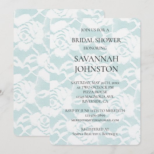 Romantische Munt Witte Rozen Bloemen Vrijgezellenf Kaart (Voorkant / Achterkant)