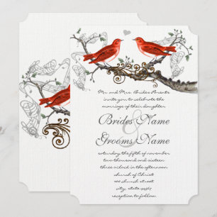 Romantische Musical Red Tortelduifjes Weddenschap Kaart