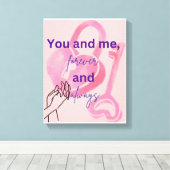 Romantische muurkunst voor koppels - Perfect Decor Canvas Afdruk (Insitu (Houten vloer))