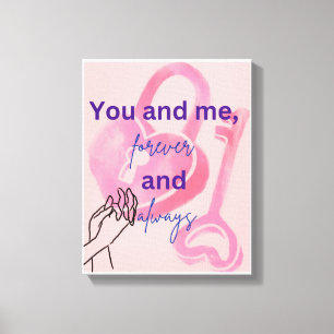 Romantische muurkunst voor koppels - Perfect Decor Canvas Afdruk