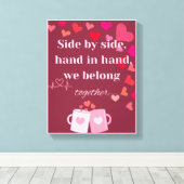 Romantische muurkunst voor koppels - Perfect Decor Canvas Afdruk (Insitu (Houten vloer))