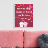 Romantische muurkunst voor koppels - Perfect Decor Canvas Afdruk (Insitu (Woonkamer))