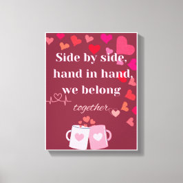 Romantische muurkunst voor koppels - Perfect Decor Canvas Afdruk