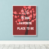 Romantische muurkunst voor koppels - Perfect Decor Canvas Afdruk (Insitu (Houten vloer))