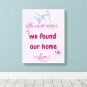 Romantische muurkunst voor koppels - Perfect Decor Canvas Afdruk (Insitu (Houten vloer))