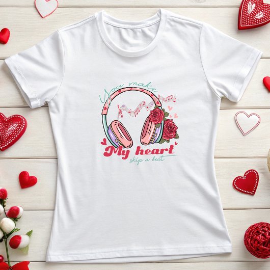 Romantische muziek, je laat mijn hart een slag ove t-shirt