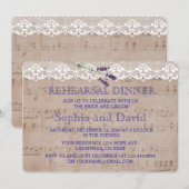 Romantische muziek lavendel proefdineraanbod kaart (Voorkant / Achterkant)