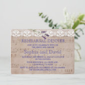 Romantische muziek lavendel proefdineraanbod kaart (Staand voorkant)