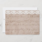 Romantische muziek lavendel proefdineraanbod kaart (Achterkant)